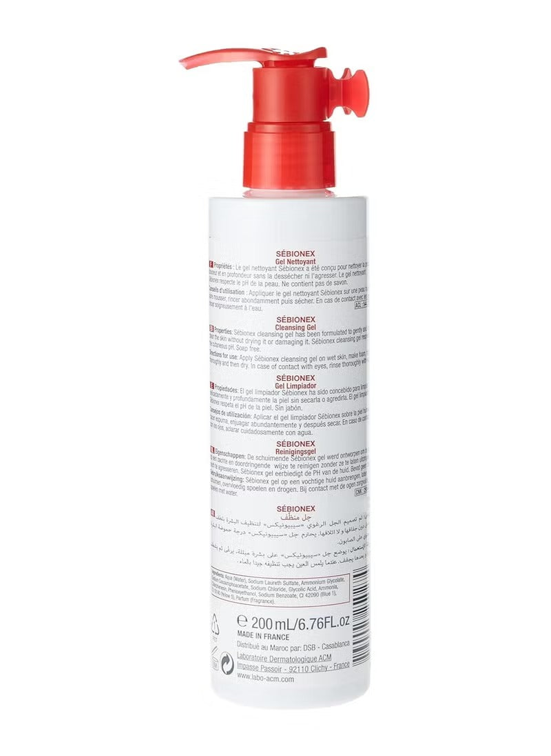 Sebionex Cleaning Gel 200 ml- Packaging may vary, Pack of 1