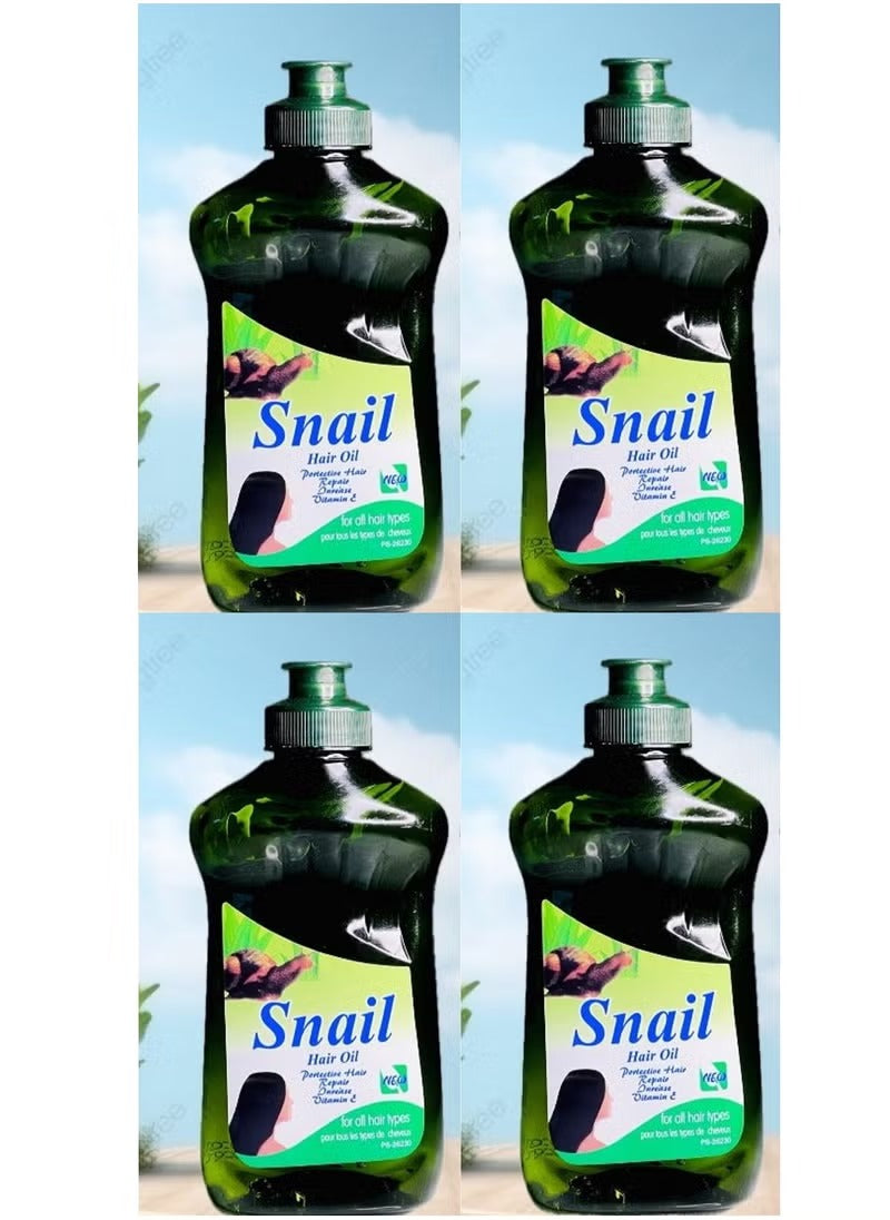 Snail Hair Oil 250ML Pack of 4