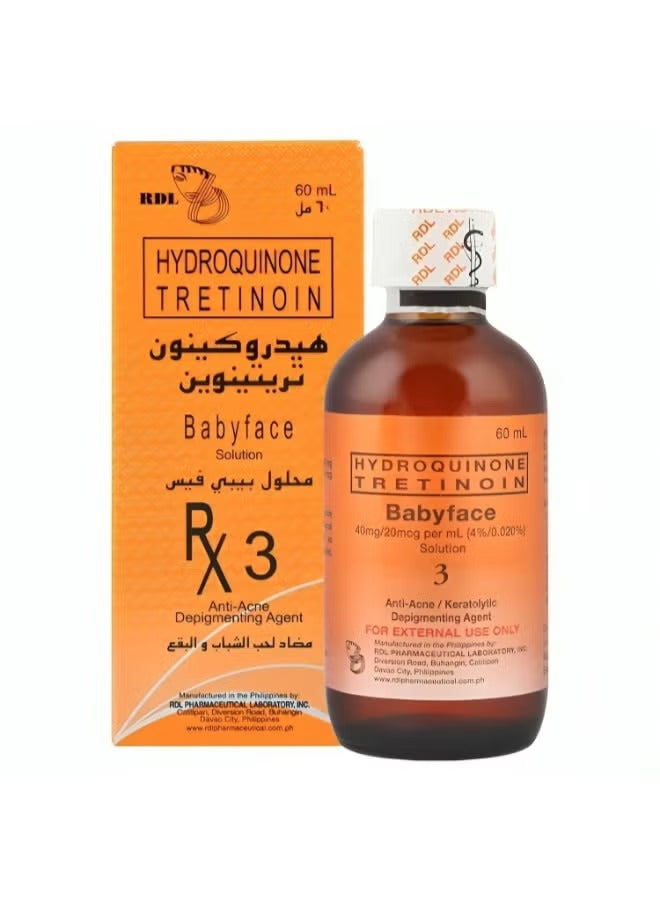 Babyface Hydroquinone Tretinoin Solution Clear 60ml